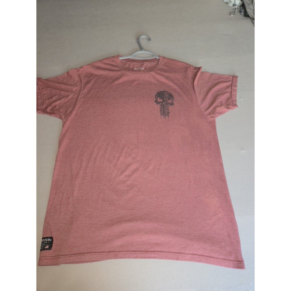Howitzer Skull We The People T Shirt Large Maroon Heather Graphic Mens 21x29